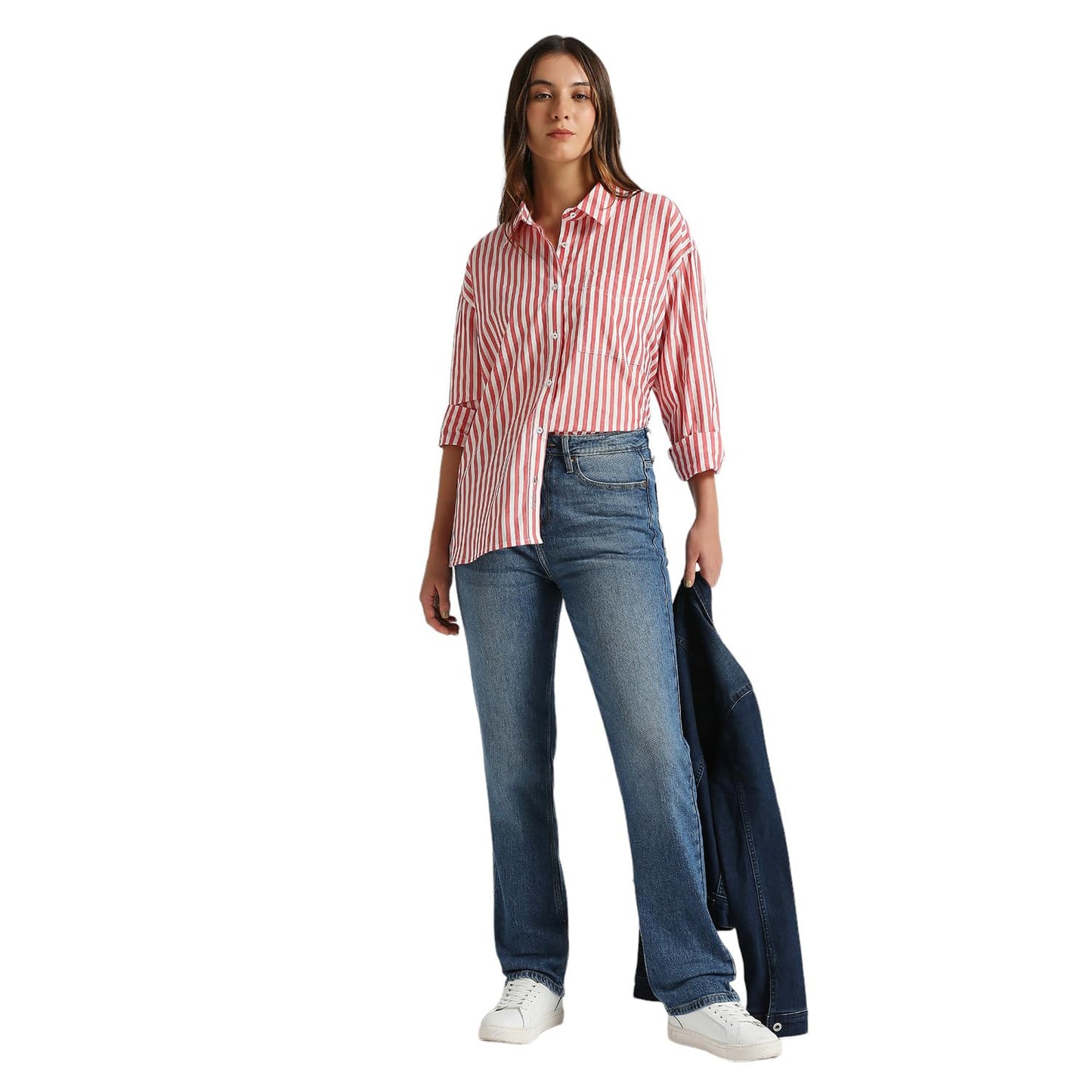 Pepe Jeans Women's Striped Oversized Fit Shirt
