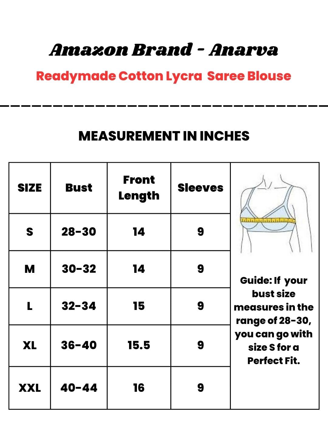 Amazon Brand - Anarva Round Neck Lycra Stretchable Puffed Elbow Sleeve Readymade Saree Blouse for Women Stylish (roli-Pink-Blouse-m)