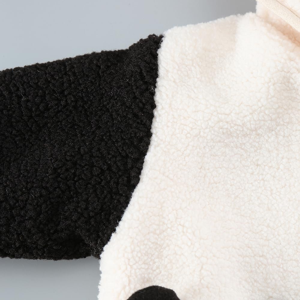 Hopscotch Boys Full Sleeves White 3D Panda Applique Hooded Jacket For Ages (12-18 Months)