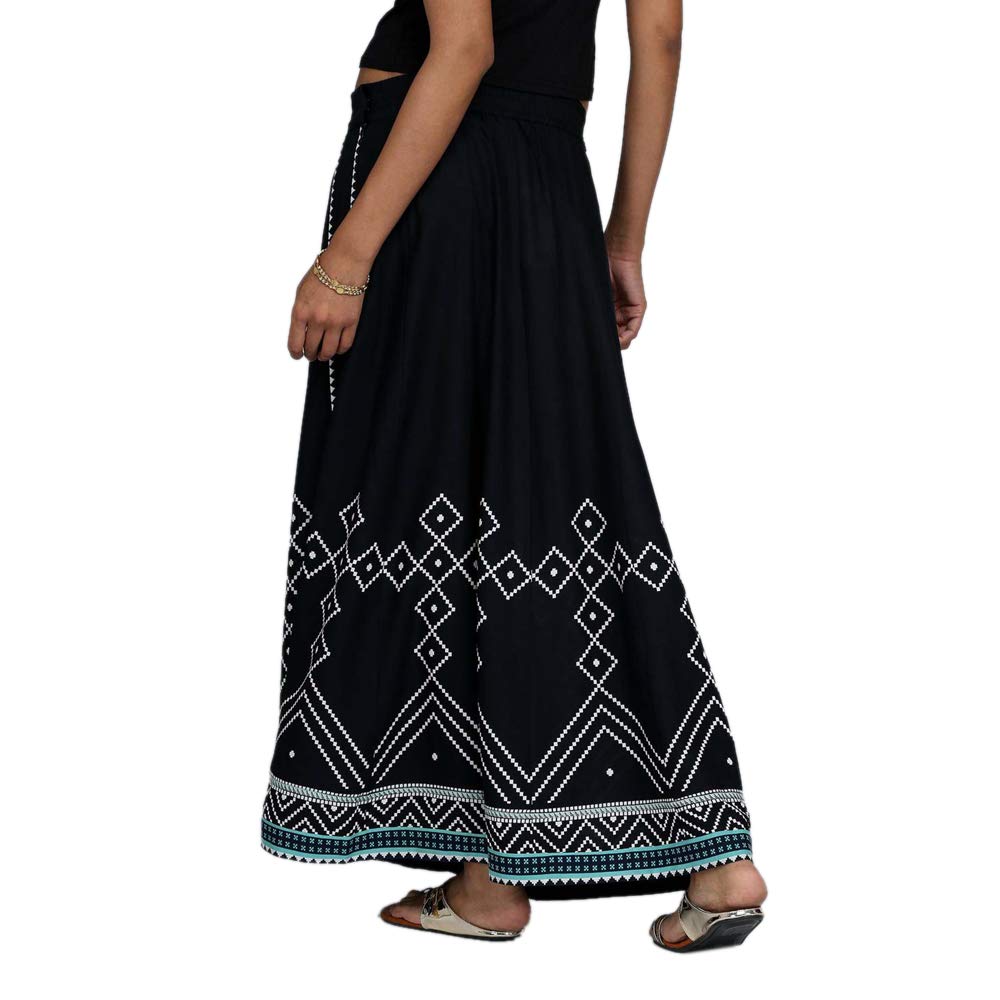 W for Women Full Maxi Skirt (18FE55386-59518_Black_WP)