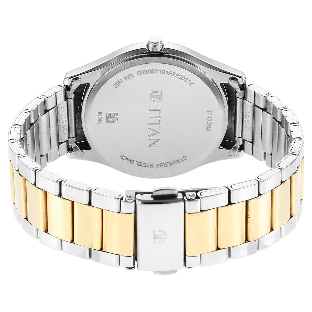 Titan Men's Multifunction Karishma: Two-Tone Steel Elegance Watch-NS1713BM02