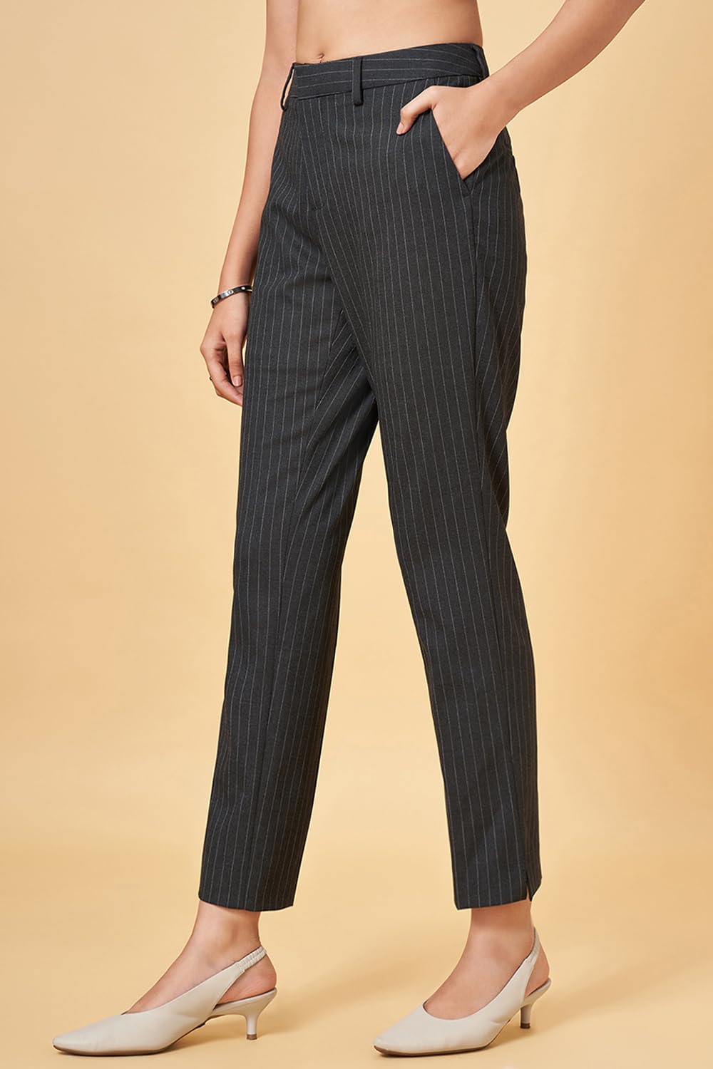 Annabelle Women's Slim Fit Black Pants,Blackened Pearl-26