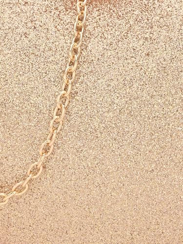 TOOBA Gold Heart-Shaped Glitter Clutch for Women – Sparkling Party Purse with Crystal Handle, Perfect for Weddings, Receptions, Festive & Evening