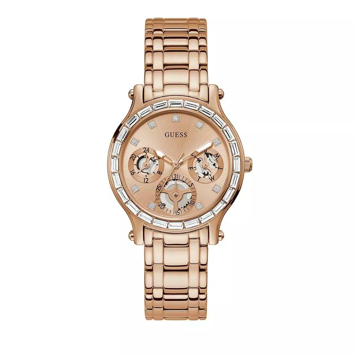 GUESS Stainless Steel Women 38 Mm Rose Gold Dial Analog Watch- Gw0395L3