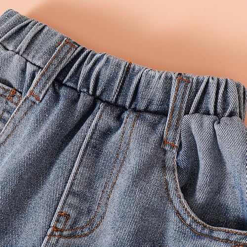 Hopscotch Girls Blue Chenille Embroidered Denim Jeans for Ages (5-6 Years)