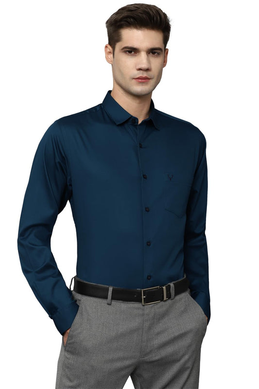 Allen Solly Men's Regular Fit Shirt (ASSFQSPF459628_Teal 42)