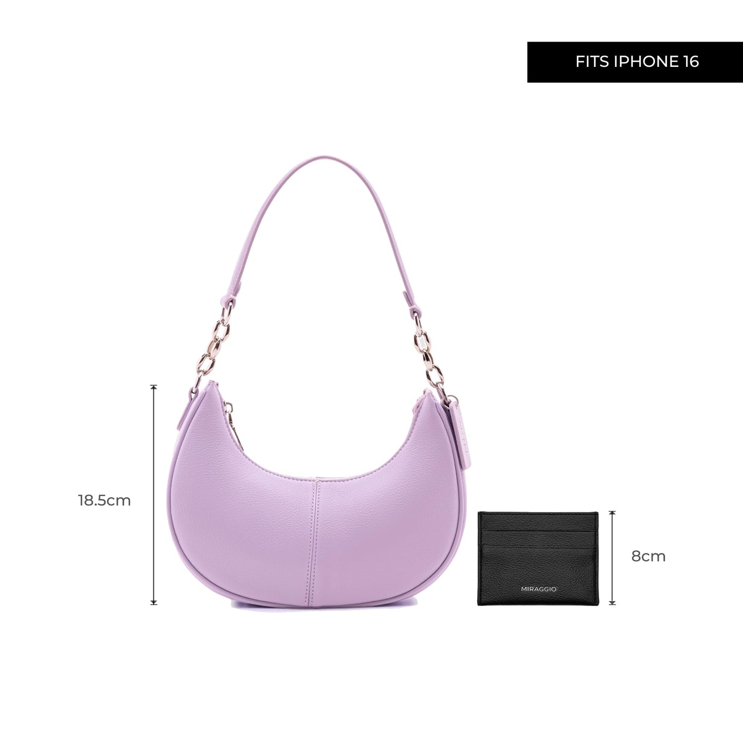 Miraggio Elisa Shoulder Bag (Lavender)