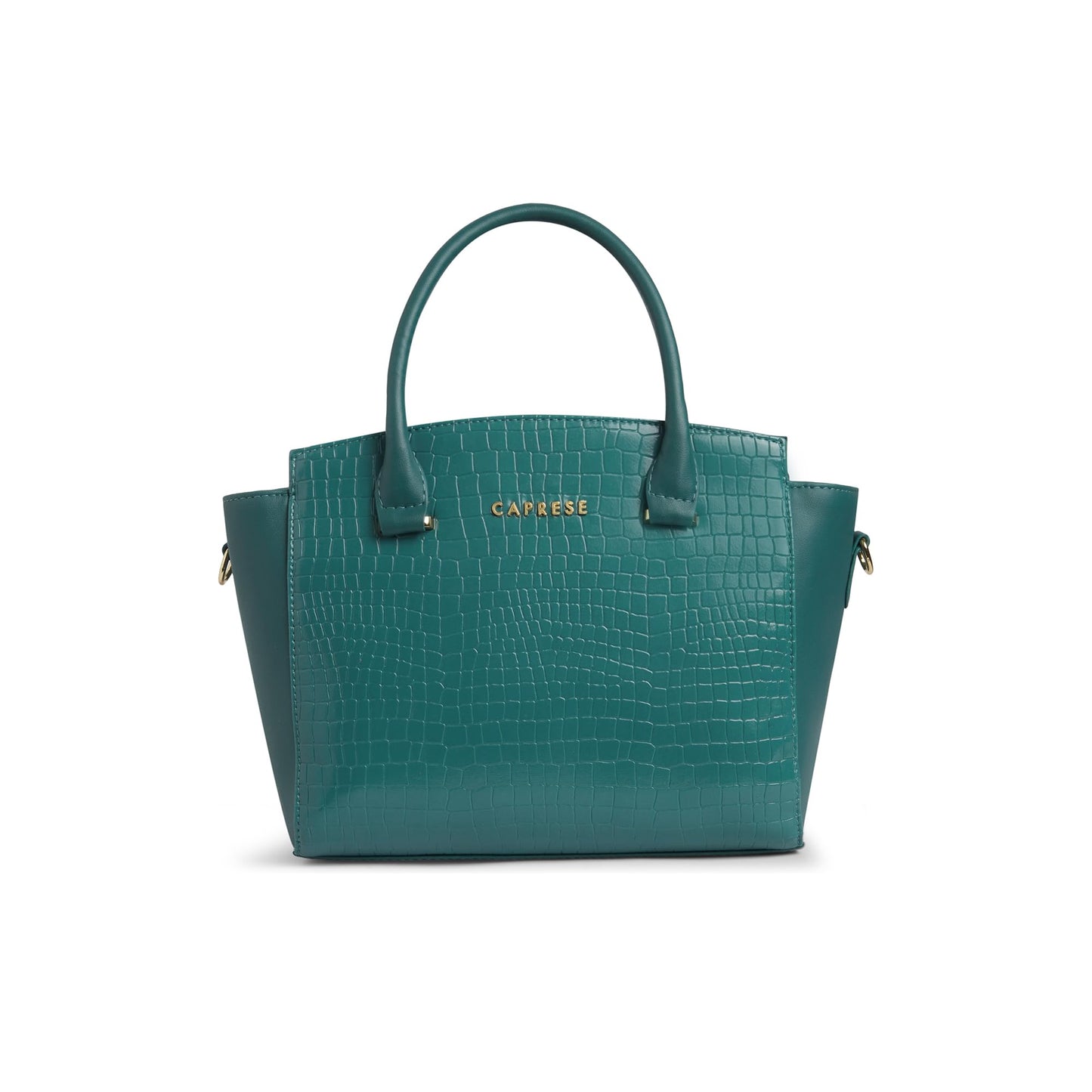Caprese Suzie Satchel Medium Bag for Women with Adjustable & Detachable Strap, Multiple Compartments & Zip Closure | Versatile Shoulder,Crossbody & Hand Bag for Work, Travel & Everyday Use (Teal Blue)