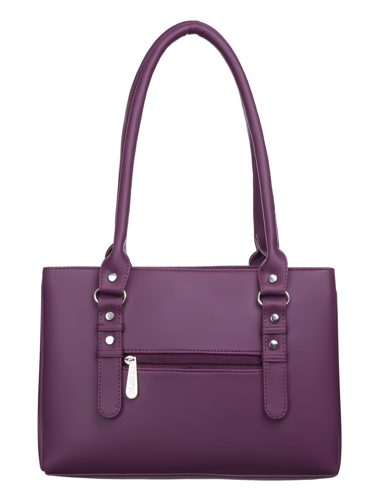 creeper Women's/Girls Leather Large Capacity Shoulder Bags (Dark Purple)
