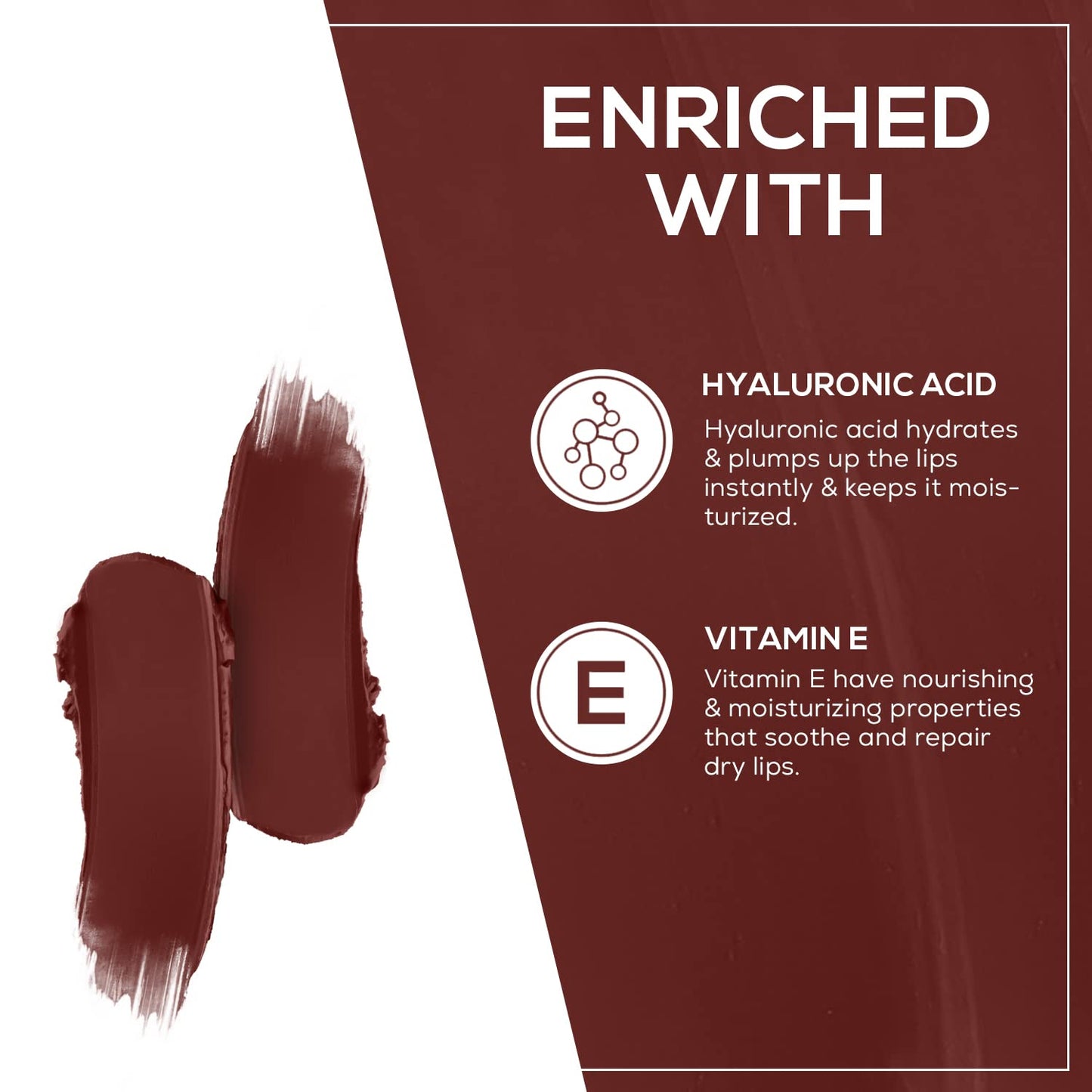 RENEE Stunner Matte Lipstick - Big Bang 4gm| Intense Color Pay Off, Full Coverage Long Lasting Weightless Velvety Formula with One Swipe Application| Enriched with Vitamin E & Hyaluronic Acid