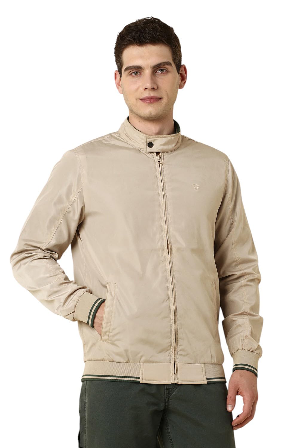 Allen Solly Men's Jacket (ASJKOBOPJ62517_Ecru_M_Beige_M)