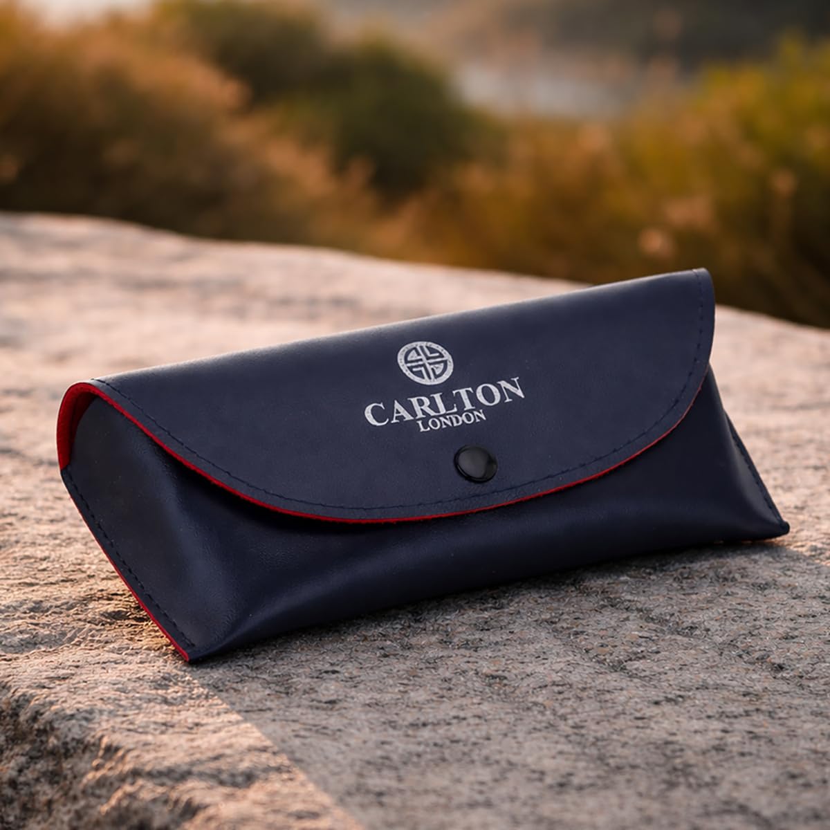 Carlton London Black with Blue Toned and Black Polarised Lens Sports Sunglass for men