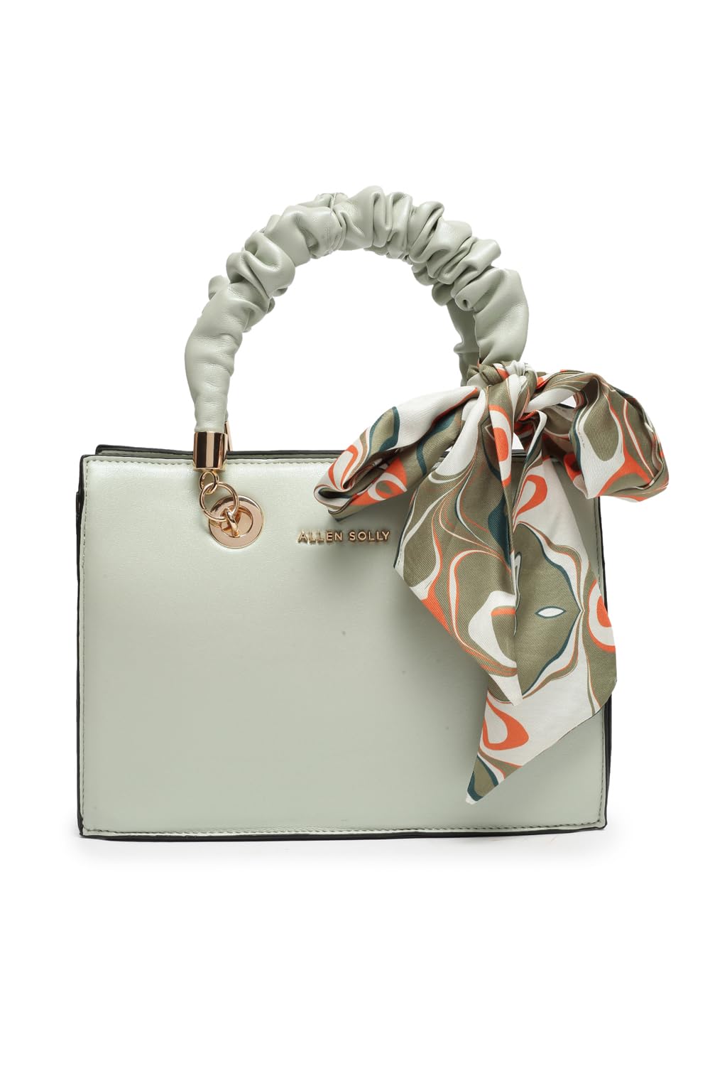 Allen Solly Women Solid Scrunchie Handle Satchel