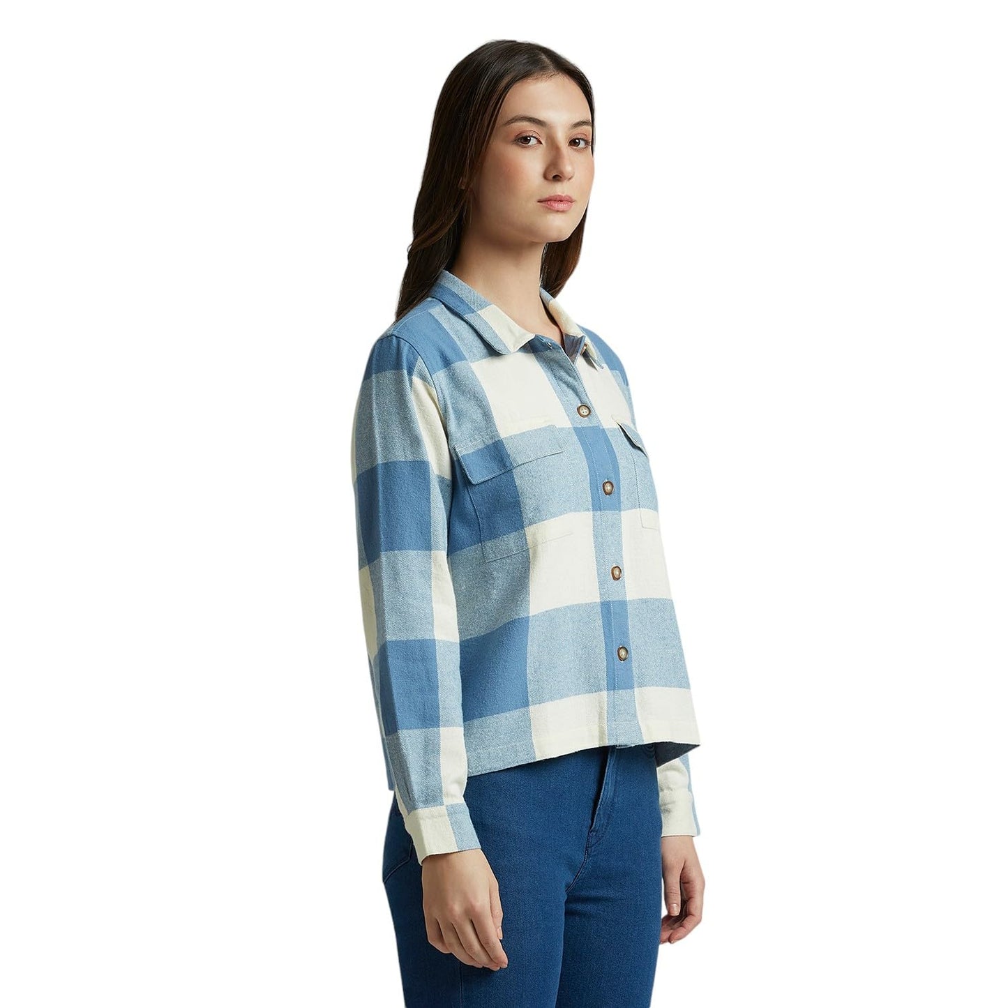 Pepe Jeans Women's Relaxed Fit Shirt (PL305064_Blue