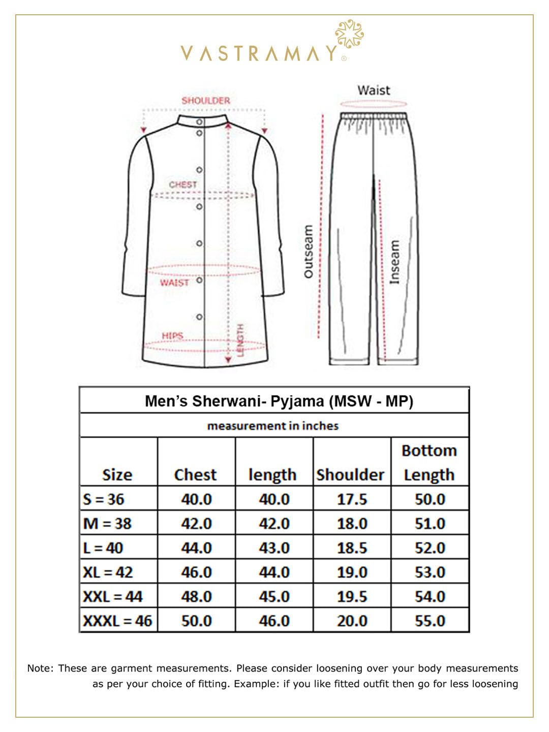 VASTRAMAY Men's Pink And Gold Silk Blend Sherwani Set - A Set Of Brocade Sherwani And Pyjama With Dupatta