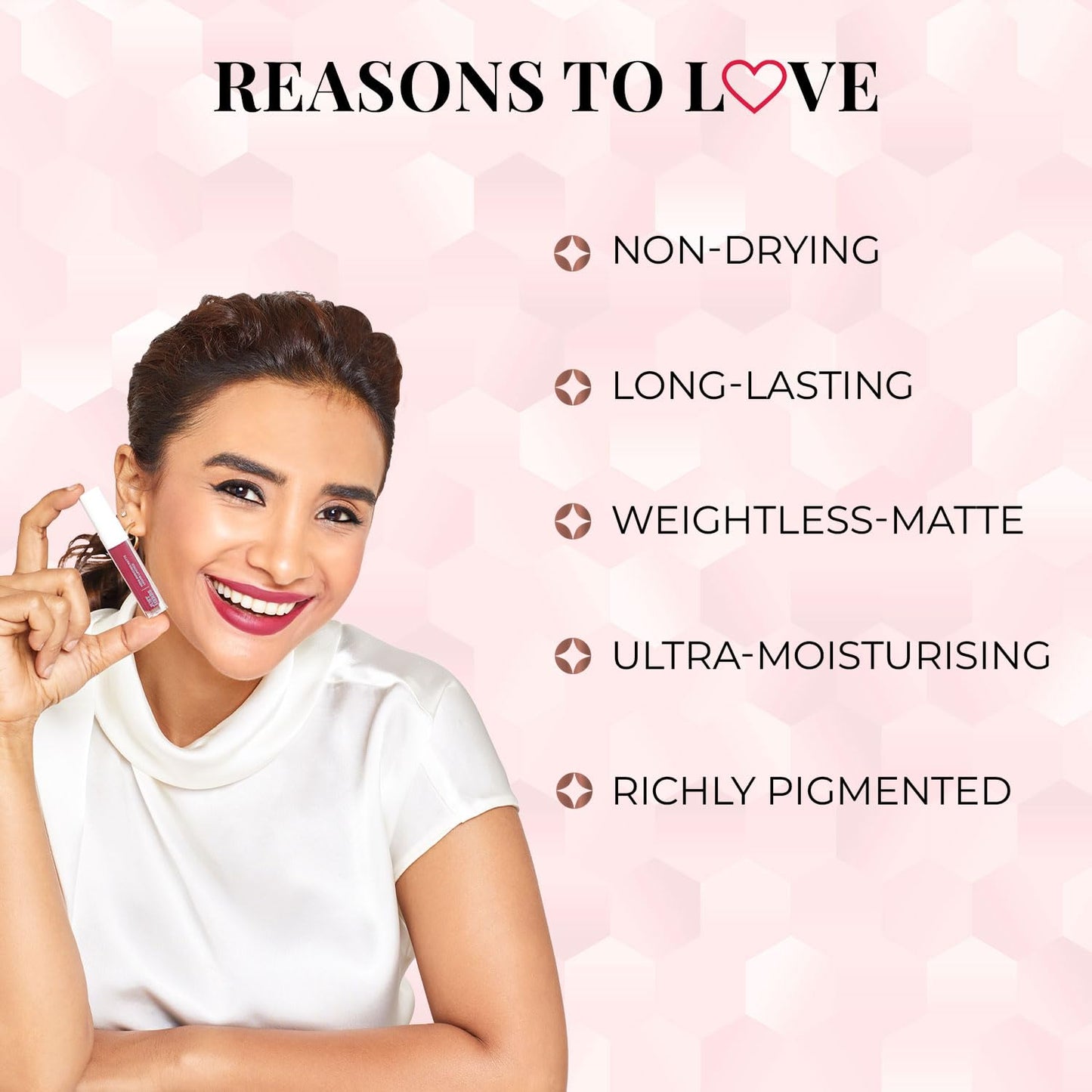 Just Herbs Ayurvedic Liquid Lipstick Kit Set of 5 with Long Lasting Matte Finish, Hydrating & Lightweight Lip Colour, Deeps & Reds - Paraben & Silicon Free - 5 ml (Pack of 2)