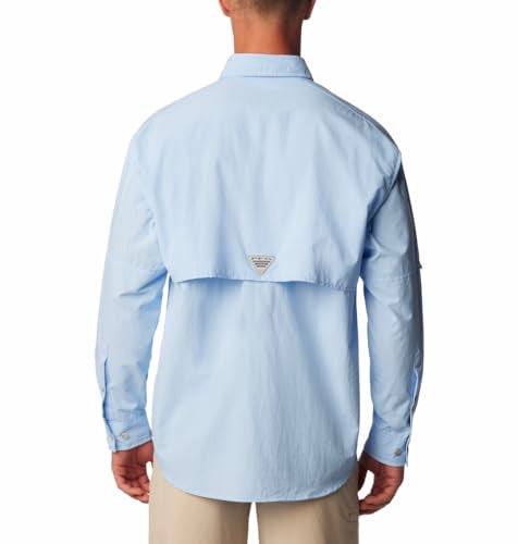 Columbia Men Blue Omni Shade Bahama II Long Sleeve Hiking | Trekking | Camping | Safari Shirt, L