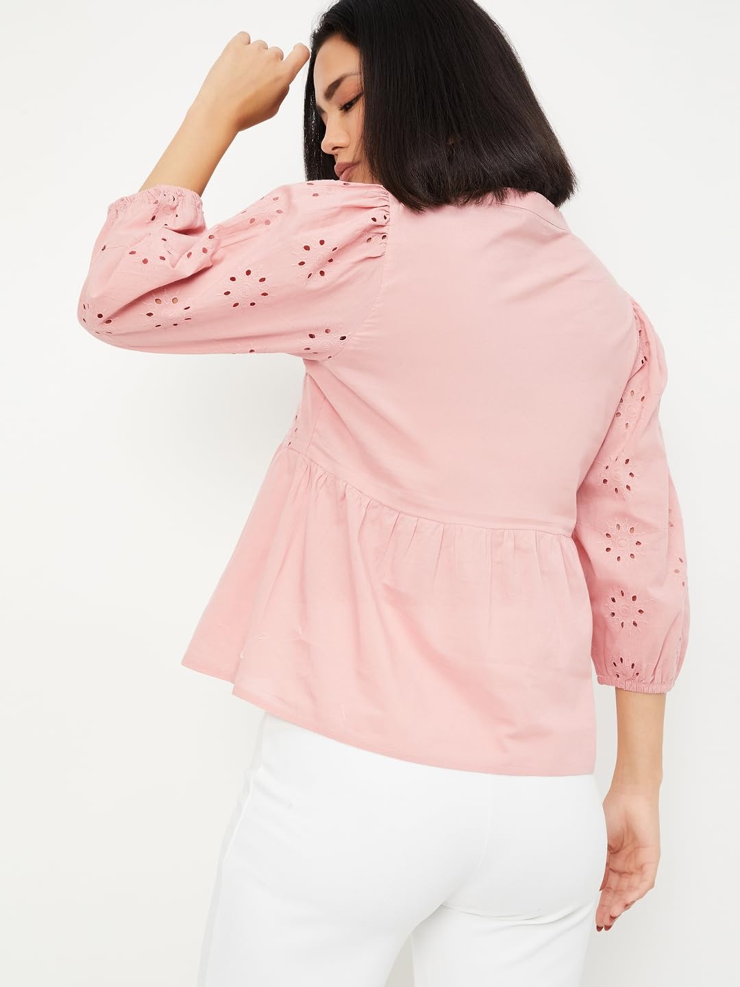 Max Women's Regular Fit Top (EMB3602_Peach