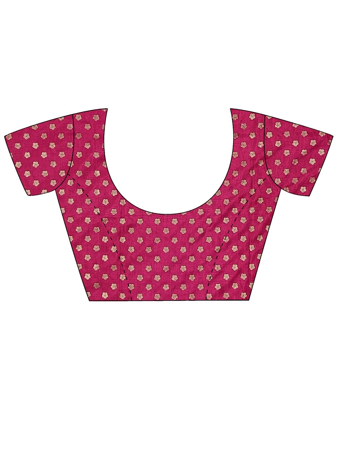 SAREE MALL Women's Orange Silk Blend Ethnic Motif Woven Design Saree With Unstitched Blouse (HASTP10313_RW)