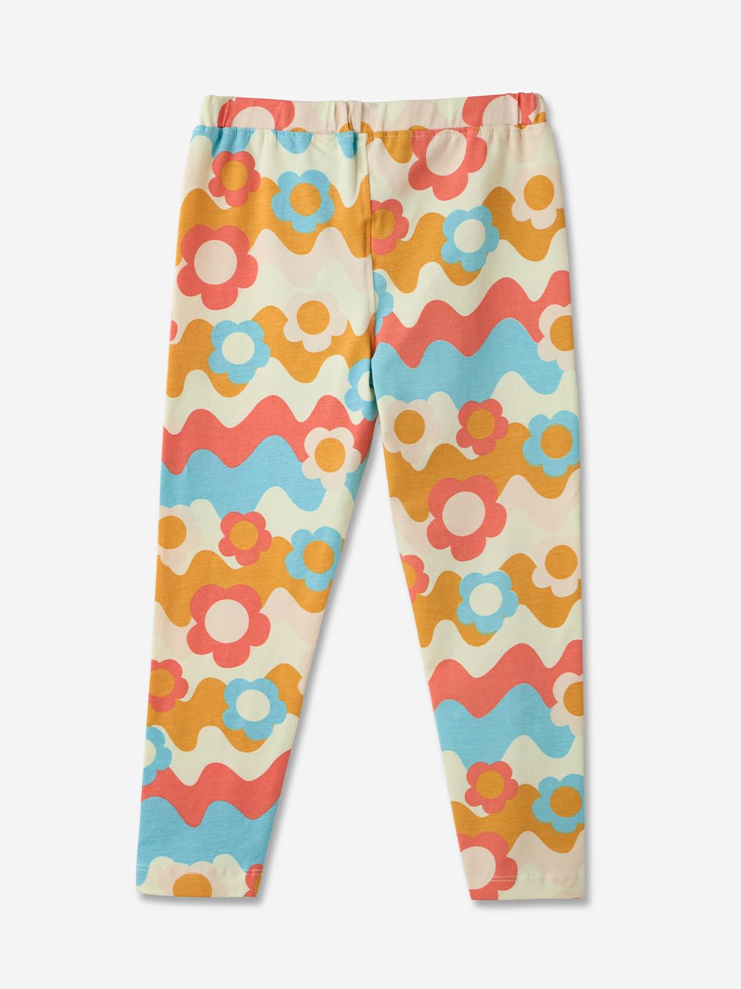The Souled Store Fun Floral Girls Multicolour All Over Printed Cotton Leggings (2-8 Yrs)