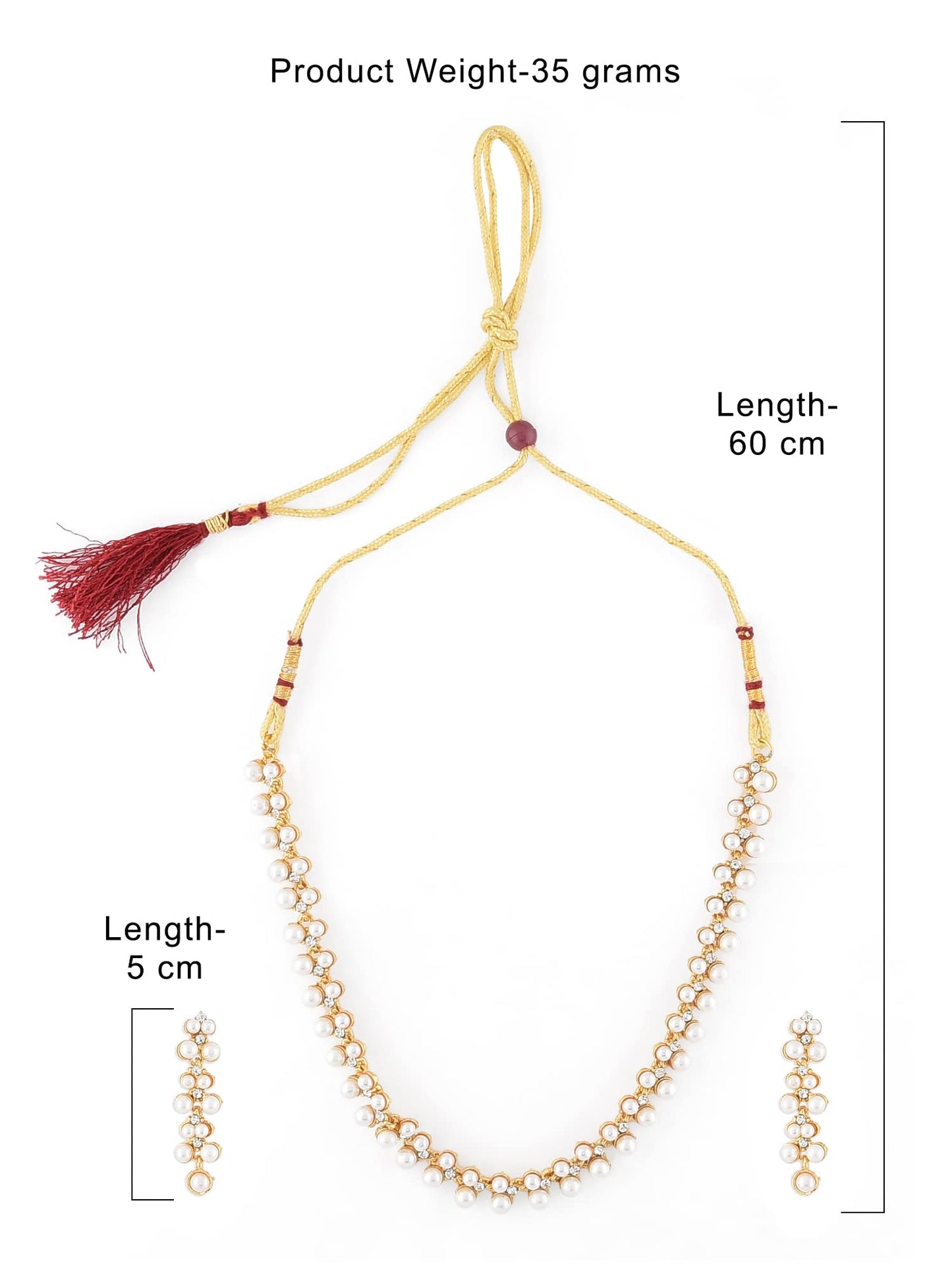 ZAVERI PEARLS Contemporary Look Pearls Choker Jewellery Set For Women-ZPFK9439