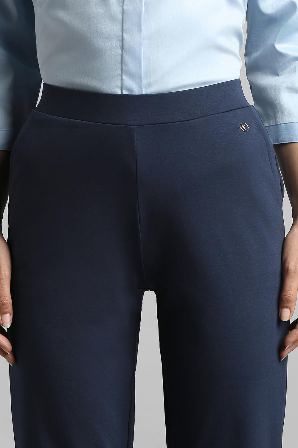 Van Heusen Women's Regular Pants (VWKBFRGFP35140_Navy