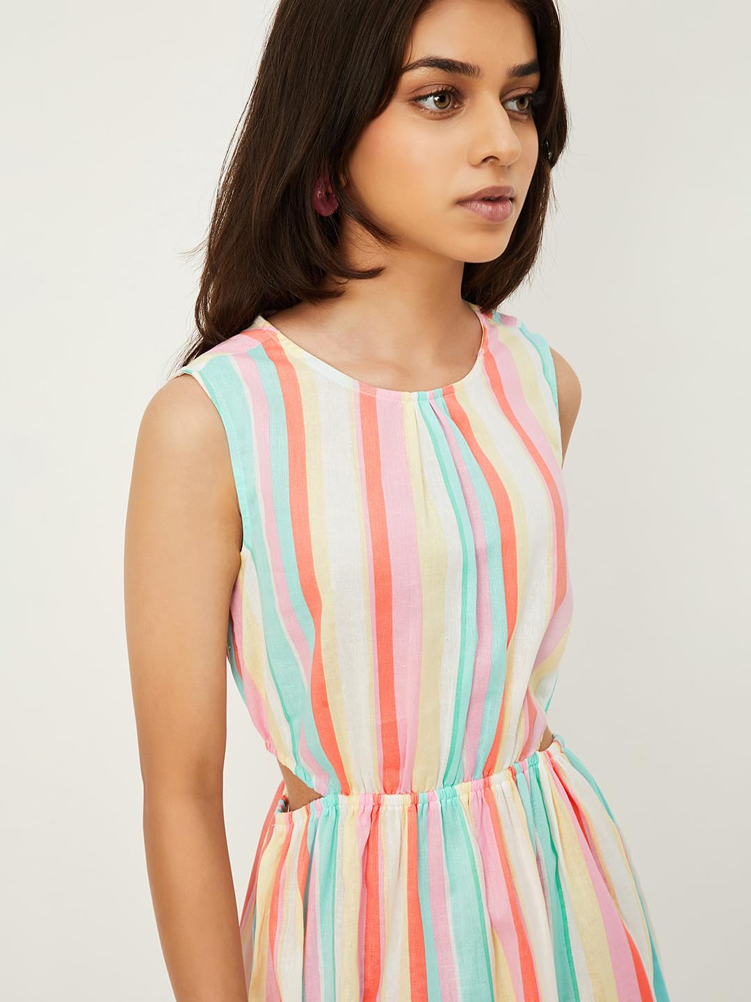 Max Girl's Cotton Classic Midi Dress (M24EDR08_Multi_11-12Y Multicolour