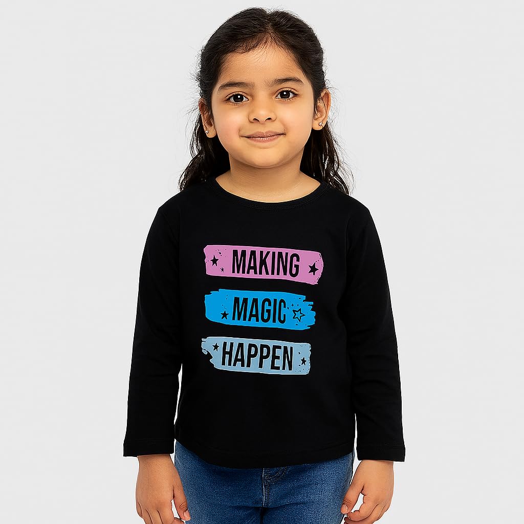 NammaBaby Girl's T-Shirt Hosiery Cotton Full Sleeves Tops Tees(2-3 Years)