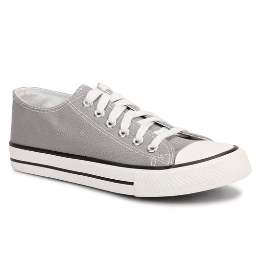 MOZAFIA Comfortable Fashion Lace-up Sneakers with Classic Low Tops Canvas Casual Shoes for Women (MZF-NW-All-Sport-Ladies-Grey-5)