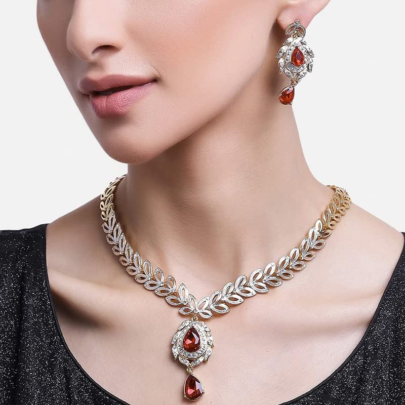 Estele Trendy and Fancy Fashion Jewellery Design Necklace Set for Women