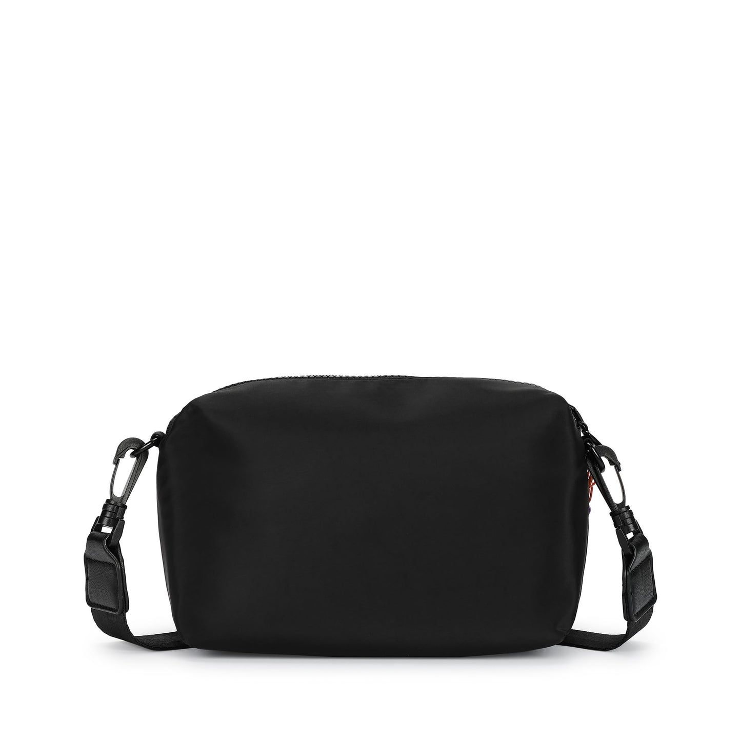 Fastrack Statement Chain Sling Bag for Women | Black Nylon Crossbody with Zipper Closure, Front Utility Pockets and Adjustable Strap | Lightweight Urban Sling for College & Travel