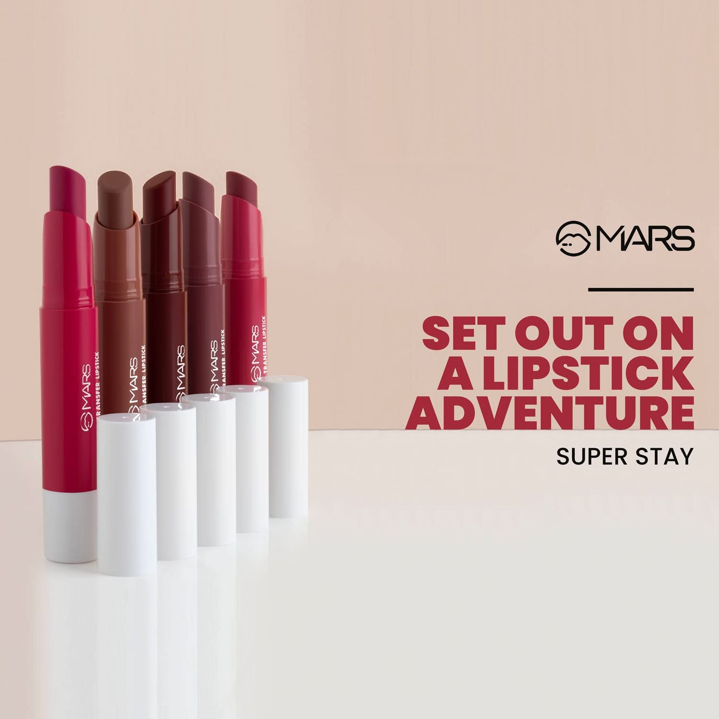 MARS Matte Super Stay Lipstick | Up to 12 Hours Long Lasting | Smudge Proof and Waterproof Lipstick for Women (2.6 gm) (12-SINFUL)