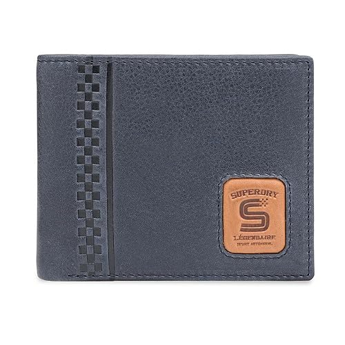 Superdry Men's Leather Slimfold Wallet Chelmsford - Navy
