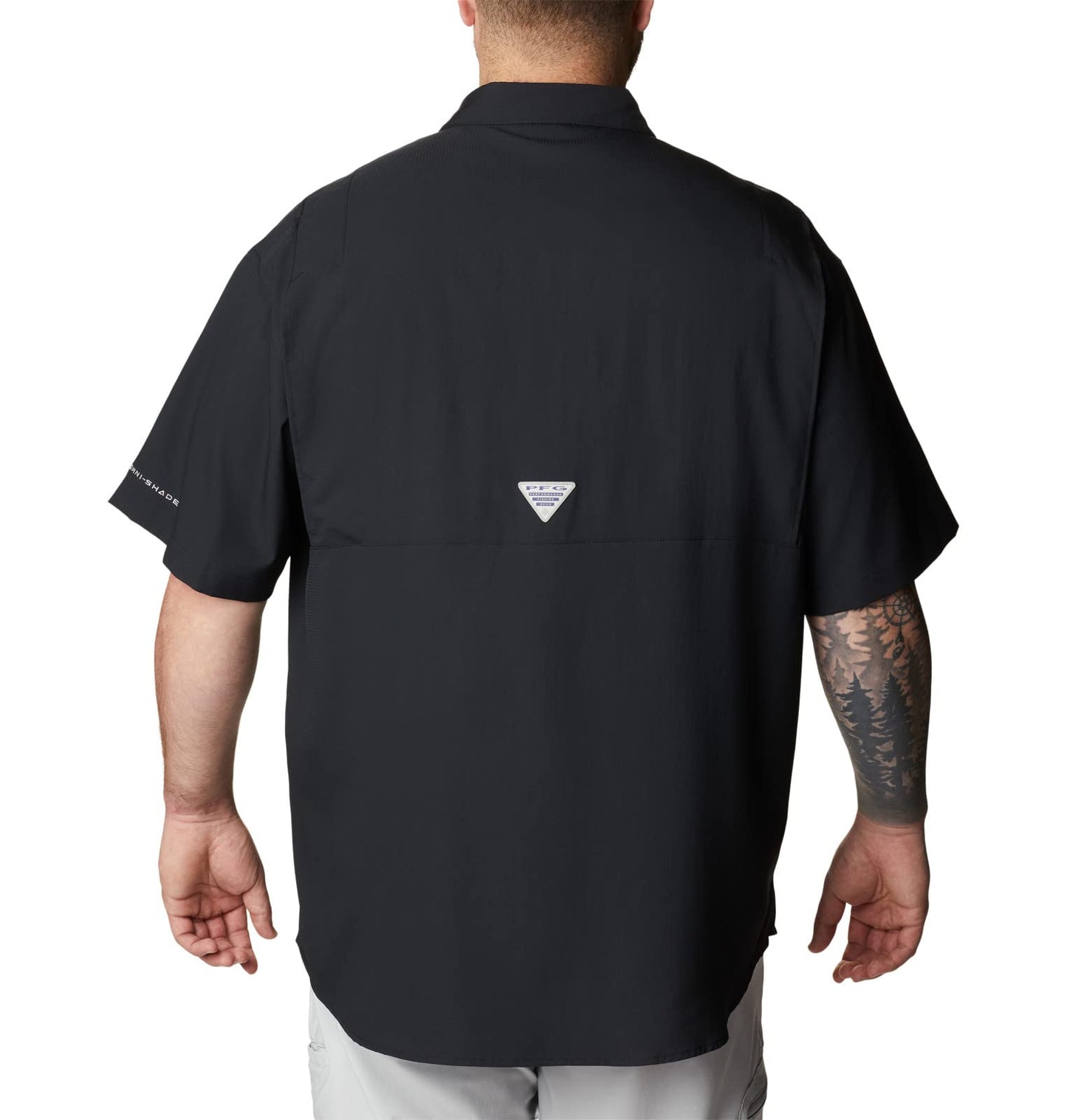 Columbia Men Black Omni Wick Tamiami II Short Sleeve Hiking | Trekking | Camping | Safari Shirt, S