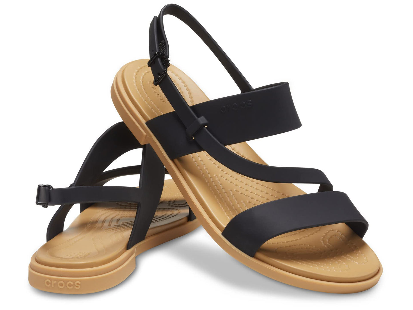 crocs Women's TulumStrapSandW Sandal (Black, W4)