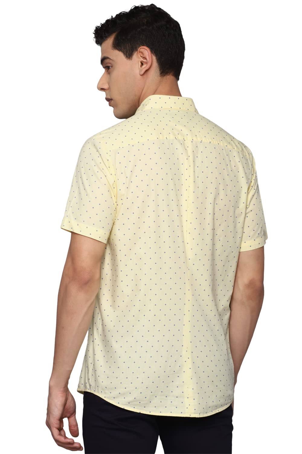 Allen Solly Men's Cotton Slim Fit Shirt (ASSHQSPPS52778_Yellow 42)