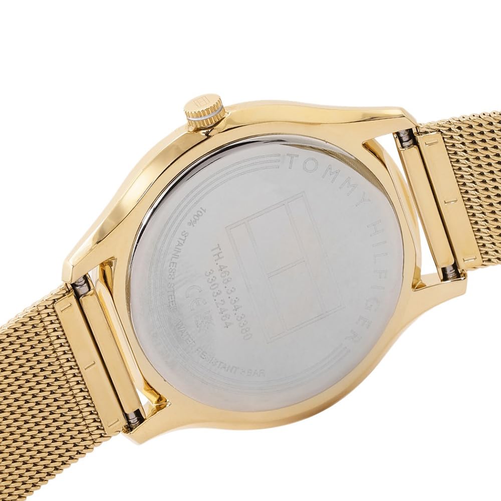 Tommy Hilfiger Quartz Blue Dial Two Toned Stainless Steel Strap Analog Watch for Women