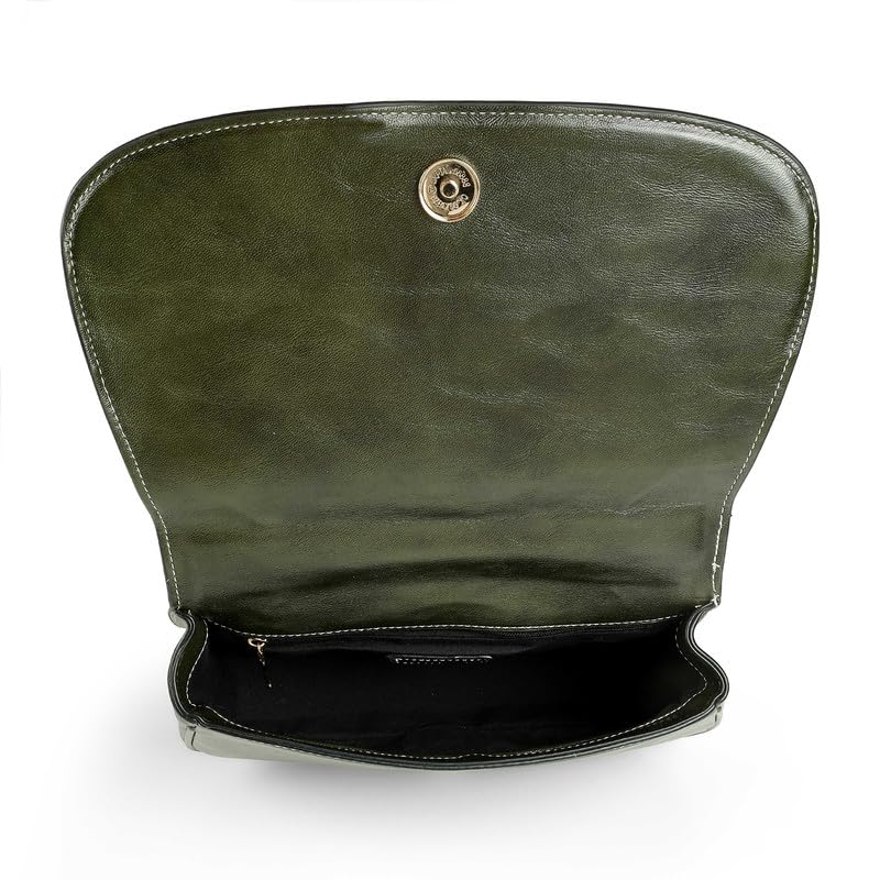 tresmode MALAGA Women's Sling Bag in Dark Green Color