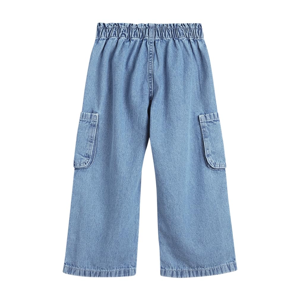 Hopscotch Girls Regular Fit Jeans in Blue Color (5-6 Years)