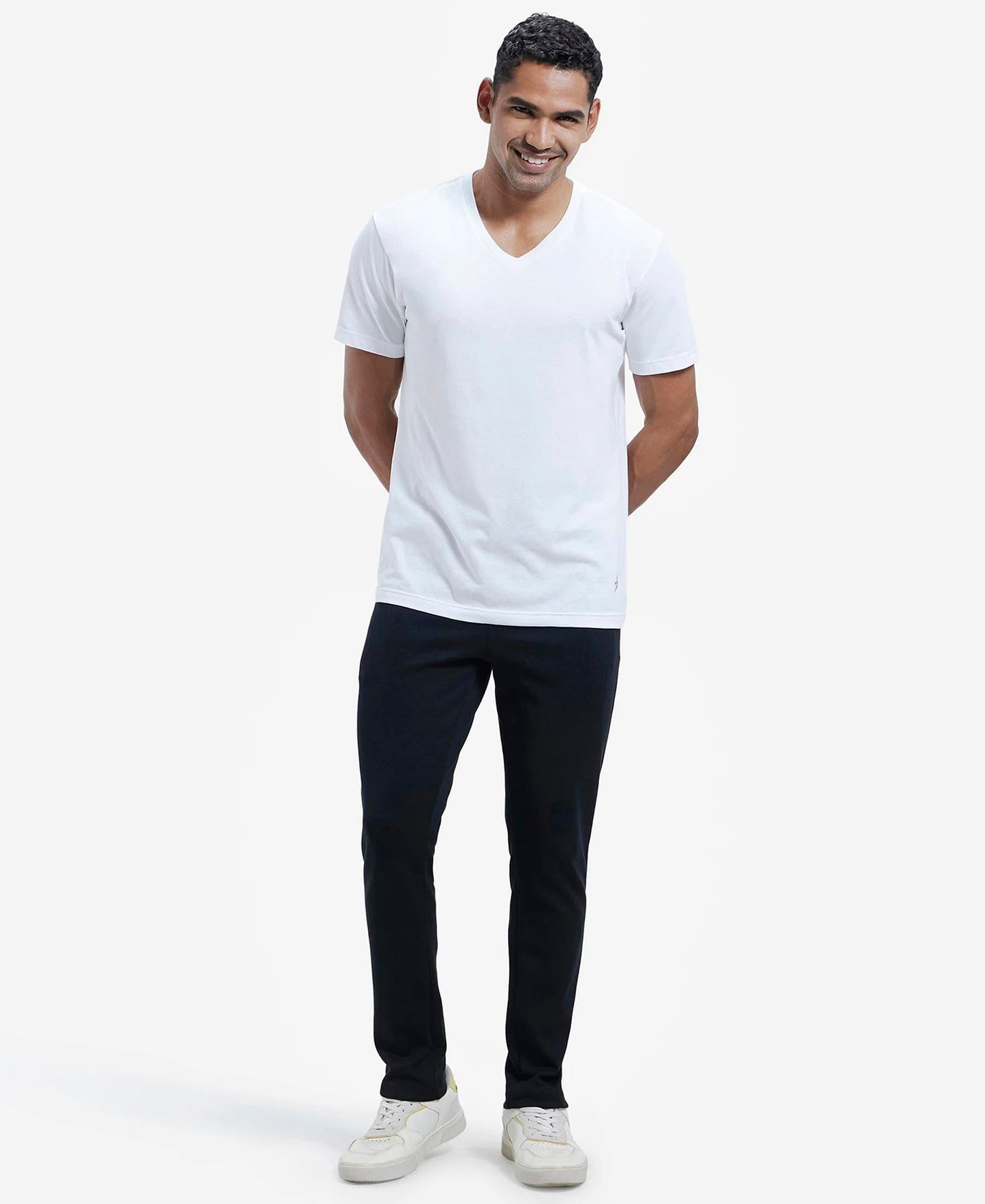 Jockey Men's Slim Fit Casual Trousers (AM44_Black_L)