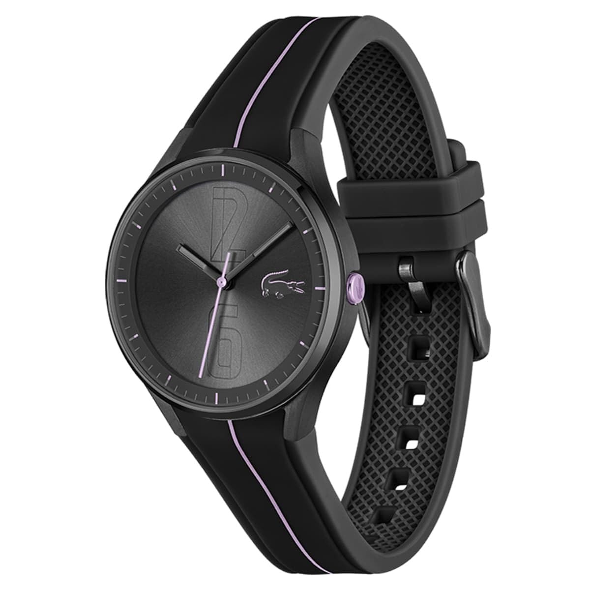 Lacoste Atlanta Qtz Basic Black Round Dial Women's Watch|Silicone Material|Multi Color Band - 2001350