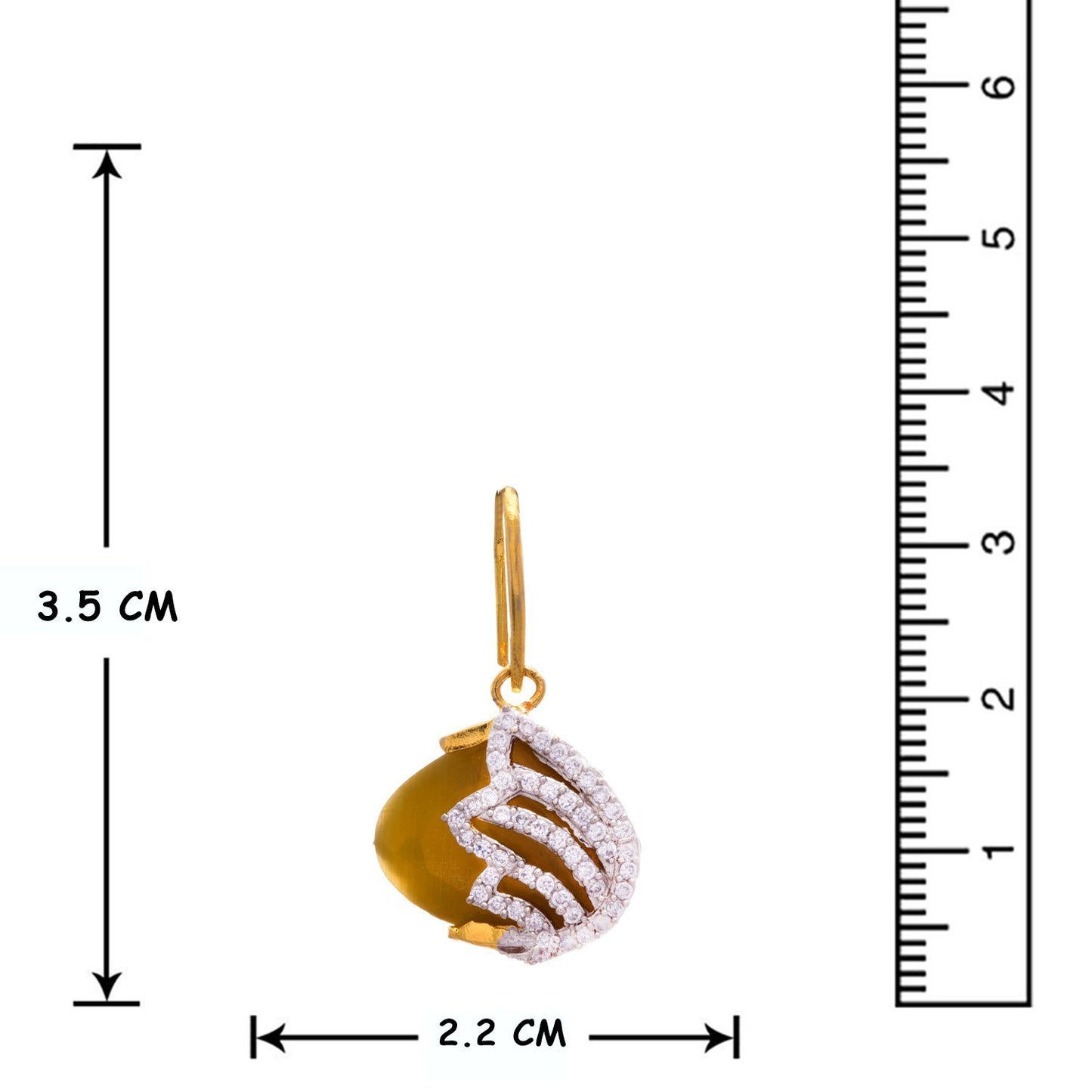 JFL- Fusion Ethnic One Gram Gold Plated Cz American Diamond Designer Earrings for Women and Girls.