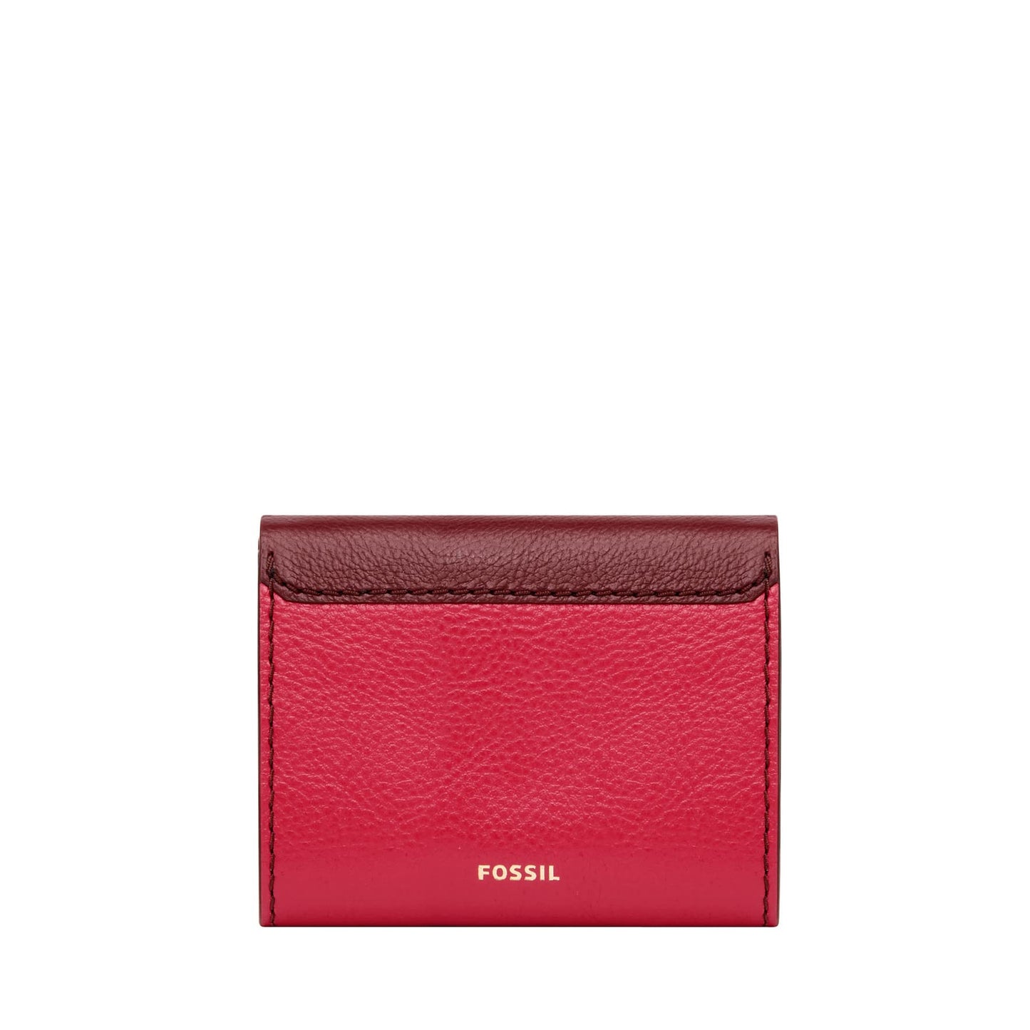 Fossil Women's Heritage Leather Trifold Wallet for Women, Red Velvet/Crimson