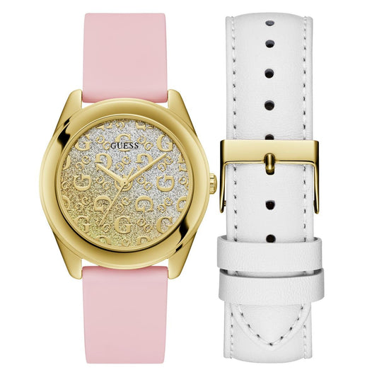 GUESS Leather Analog Multicolor Dial Women's Watch-U1416L3M, Band_Pink