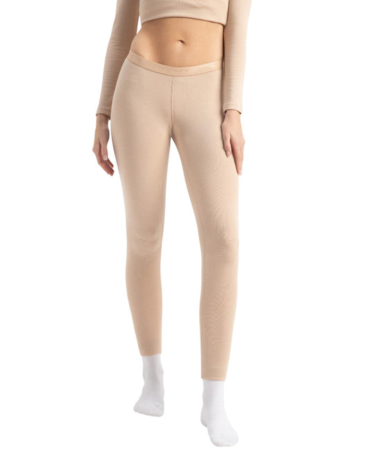 Jockey 2541 Women's Soft Touch Microfiber Elastane Stretch Fleece Fabric Thermal Leggings with StayWarm Technology_Skin_L