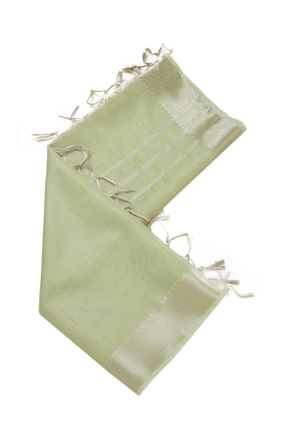 Soch Womens Light Green Polyester Solid Dupatta