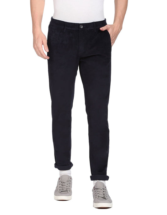 U.S. POLO ASSN. Men's Slim Mid Rise Casual Pants (USTRO0523_Navy_30),30
