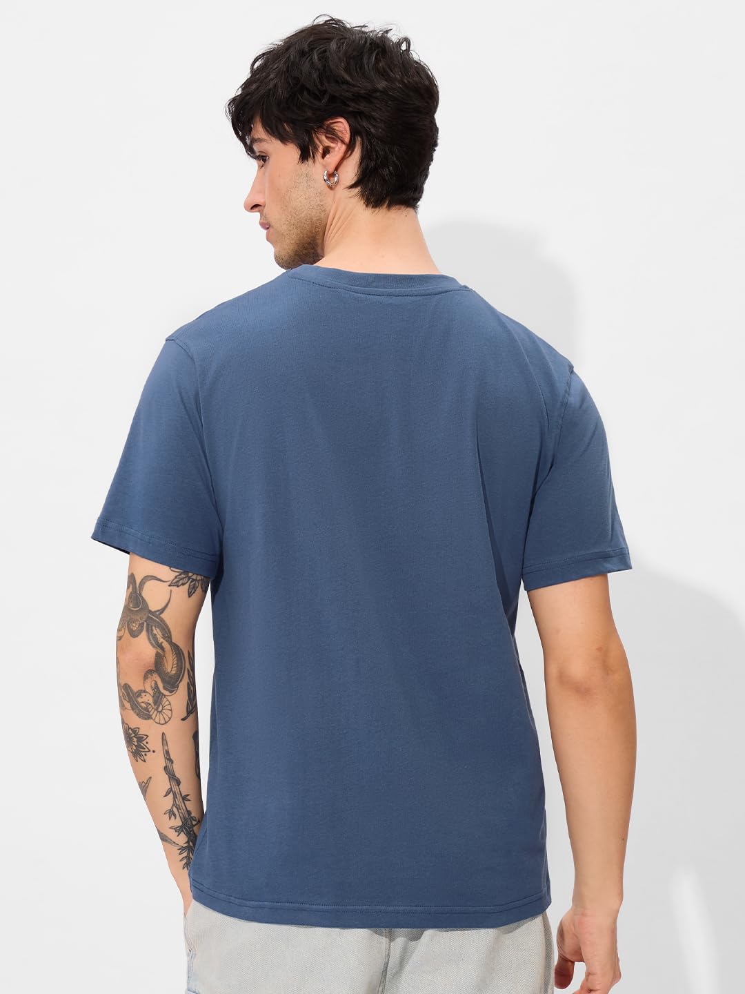 The Souled Store Official Minions Originals: I Love Gru Men and Boys Short Sleeve Round Neck Graphic Printed Regular Fit Cotton T-Shirts Blue