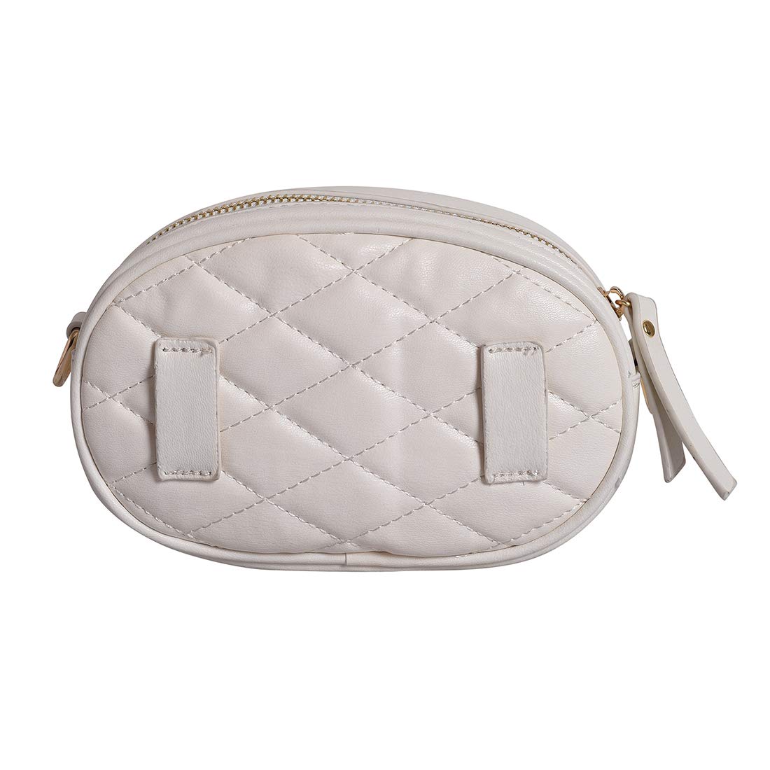 Lino Perros Womens Quilted White Sling Bag