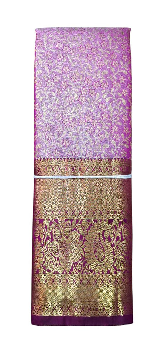 VFCollections Women's Kanchipuram Silk Pure Pattu Sarees With Blouse (VFC658-1) (VFC666-2)